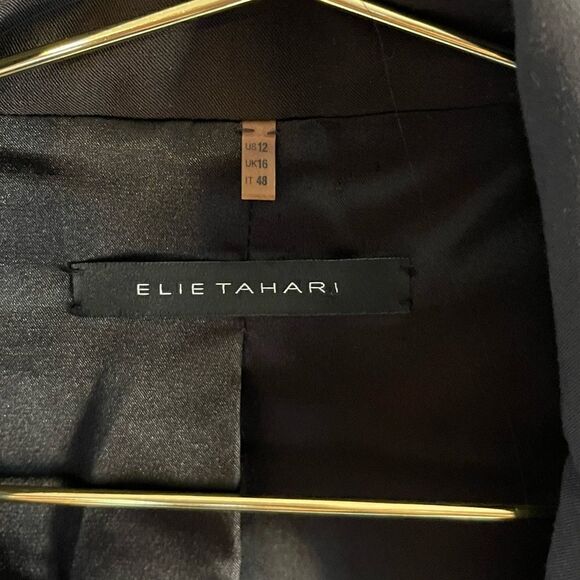 Elie Tahari Dark Brown Suit Jacket || SZ 12 - Picture 5 of 9